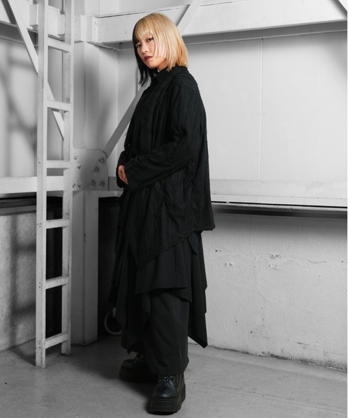 Ruze(ルゼ)の「Irregular cut gather drape pants/イレギュラーカットギャザードレープパンツ(その他パンツ・メンズ・ブラック・FREE)」の6枚目の写真