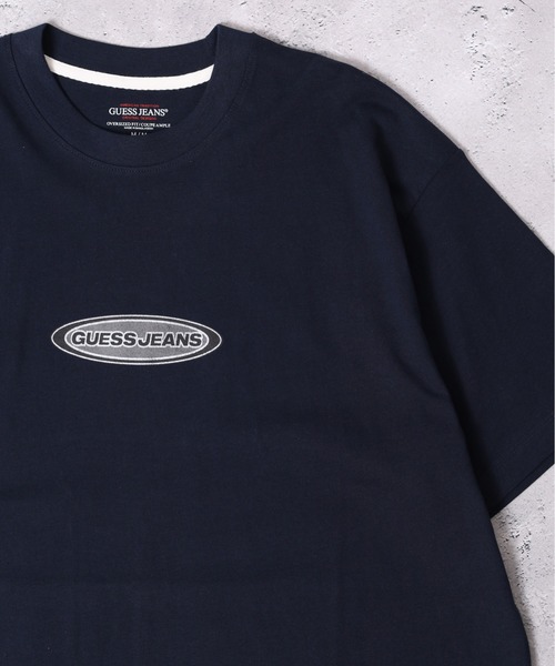 GUESS JEANS(ゲスジーンズ)の「Guess Jeans ロゴ 半袖プリントTシャツ(Tシャツ/カットソー・メンズ・バーガンディー/ホワイト/ブラック/ネイビー・M/L/S/XL)」の1枚目の写真