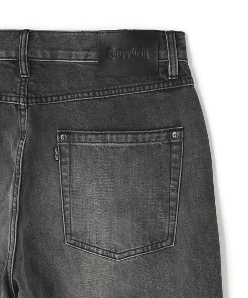 SUPPLIER(サプライヤー)の「SUPPLIER/サプライヤー/Fire Tribal Leather Patch Baggy Denim(デニムパンツ・メンズ・ブラック/ブルー・S/M/L)」の8枚目の写真