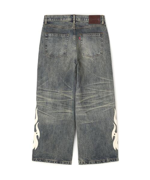 SUPPLIER(サプライヤー)の「SUPPLIER/サプライヤー/Fire Tribal Leather Patch Baggy Denim(デニムパンツ・メンズ・ブラック/ブルー・S/M/L)」の11枚目の写真
