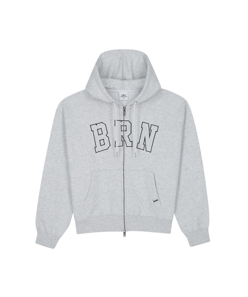 BORN TO WIN（ボーントゥウィン）の「W BRN RELAX FIT HOODIE ZIP-UP [WHITE MELANGE]（ジャージ・レディース・その他・1/2）」の2枚目の写真