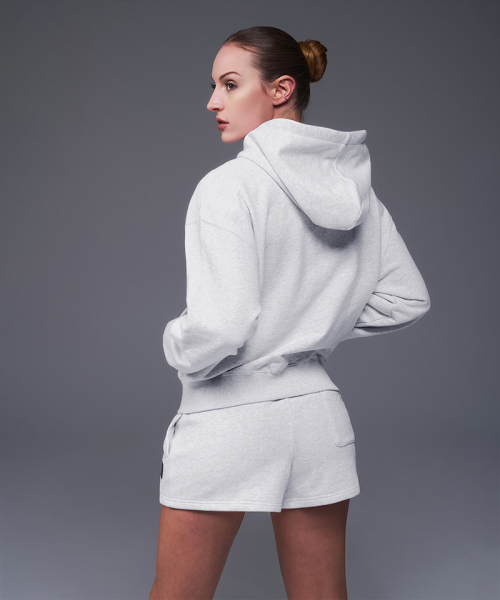 BORN TO WIN（ボーントゥウィン）の「W BRN RELAX FIT HOODIE ZIP-UP [WHITE MELANGE]（ジャージ・レディース・その他・1/2）」の4枚目の写真