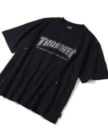【THRASHER/スラッシャー】ラメ総柄 ラインストーン 半袖Tシャツ