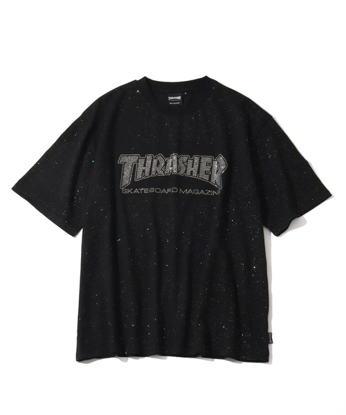 THRASHER（スラッシャー）の「【THRASHER/スラッシャー】ラメ総柄 ラインストーン 半袖Tシャツ（Tシャツ/カットソー・メンズ・ブラック/ホワイト/ピンク・M/L/XL）」の16枚目の写真