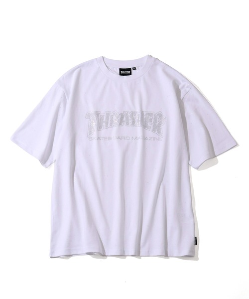 THRASHER（スラッシャー）の「【THRASHER/スラッシャー】ラメ総柄 ラインストーン 半袖Tシャツ（Tシャツ/カットソー・メンズ・ブラック/ホワイト/ピンク・M/L/XL）」の15枚目の写真