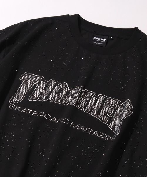 THRASHER（スラッシャー）の「【THRASHER/スラッシャー】ラメ総柄 ラインストーン 半袖Tシャツ（Tシャツ/カットソー・メンズ・ブラック/ホワイト/ピンク・M/L/XL）」の21枚目の写真