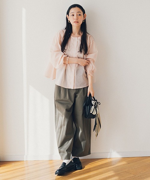 studio CLIP（スタディオクリップ）の「シアーストライプフレアブルゾンブラウス（シャツ/ブラウス・レディース・その他2/その他1/その他4・FREE）」の21枚目の写真