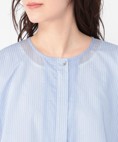 studio CLIP（スタディオクリップ）の「シアーストライプフレアブルゾンブラウス（シャツ/ブラウス・レディース・その他2/その他1/その他4・FREE）」の12枚目の写真