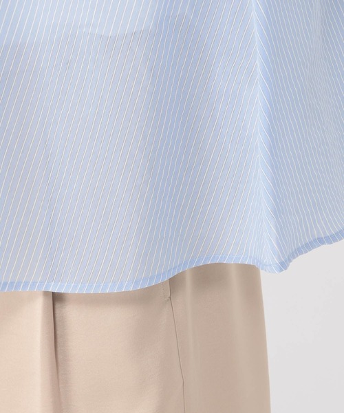 studio CLIP（スタディオクリップ）の「シアーストライプフレアブルゾンブラウス（シャツ/ブラウス・レディース・その他2/その他1/その他4・FREE）」の14枚目の写真