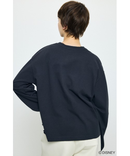 AZUL by moussy(アズールバイマウジー)の「【身長/骨格別着用画像あり】ADスケッチプリントロンT / MICKEY ディズニー ミッキー キャラクター コラボ 春服 夏服 秋服(Tシャツ/カットソー・レディース・オフホワイト/杢グレー/ブラック・SMALL/MEDIUM)」の17枚目の写真