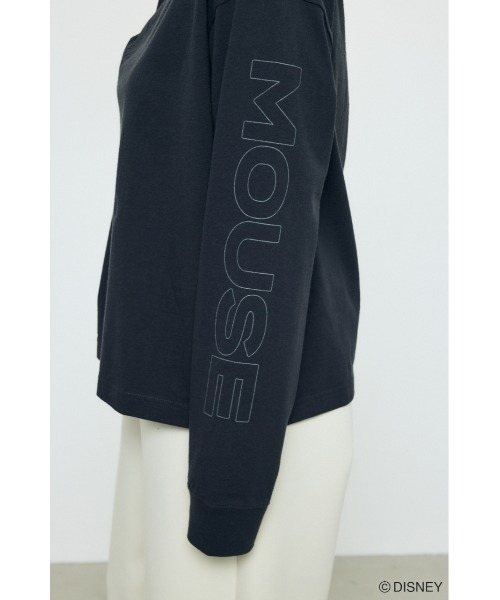 AZUL by moussy(アズールバイマウジー)の「【身長/骨格別着用画像あり】ADスケッチプリントロンT / MICKEY ディズニー ミッキー キャラクター コラボ 春服 夏服 秋服(Tシャツ/カットソー・レディース・オフホワイト/杢グレー/ブラック・SMALL/MEDIUM)」の21枚目の写真