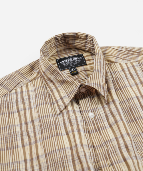 FRIZMWORKS(フリズムワークス)の「GATHERED CHECK SHIRT _ BEIGE(シャツ/ブラウス・メンズ・その他・SMALL/MEDIUM/LARGE/X-LARGE)」の3枚目の写真