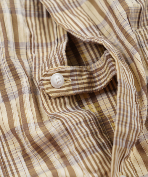 FRIZMWORKS(フリズムワークス)の「GATHERED CHECK SHIRT _ BEIGE(シャツ/ブラウス・メンズ・その他・SMALL/MEDIUM/LARGE/X-LARGE)」の4枚目の写真