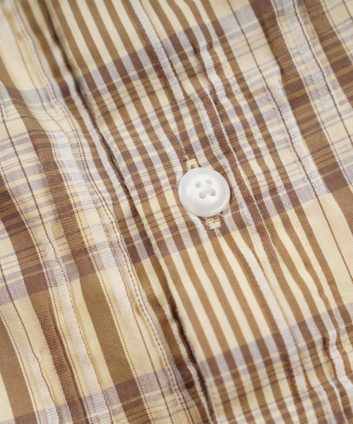 FRIZMWORKS(フリズムワークス)の「GATHERED CHECK SHIRT _ BEIGE(シャツ/ブラウス・メンズ・その他・SMALL/MEDIUM/LARGE/X-LARGE)」の5枚目の写真