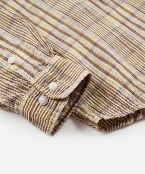 FRIZMWORKS(フリズムワークス)の「GATHERED CHECK SHIRT _ BEIGE(シャツ/ブラウス・メンズ・その他・SMALL/MEDIUM/LARGE/X-LARGE)」の7枚目の写真