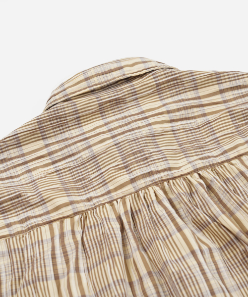 FRIZMWORKS(フリズムワークス)の「GATHERED CHECK SHIRT _ BEIGE(シャツ/ブラウス・メンズ・その他・SMALL/MEDIUM/LARGE/X-LARGE)」の8枚目の写真