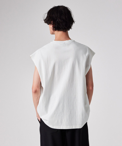 PS Paul Smith(ピーエスポールスミス)の「ヴィンテージライク ノースリーブTシャツ / 162762 EXNS01(Tシャツ/カットソー・メンズ・ブラック/ホワイト・LARGE/MEDIUM/SMALL)」の12枚目の写真