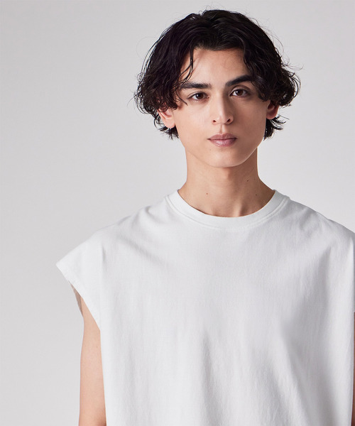 PS Paul Smith(ピーエスポールスミス)の「ヴィンテージライク ノースリーブTシャツ / 162762 EXNS01(Tシャツ/カットソー・メンズ・ブラック/ホワイト・LARGE/MEDIUM/SMALL)」の13枚目の写真