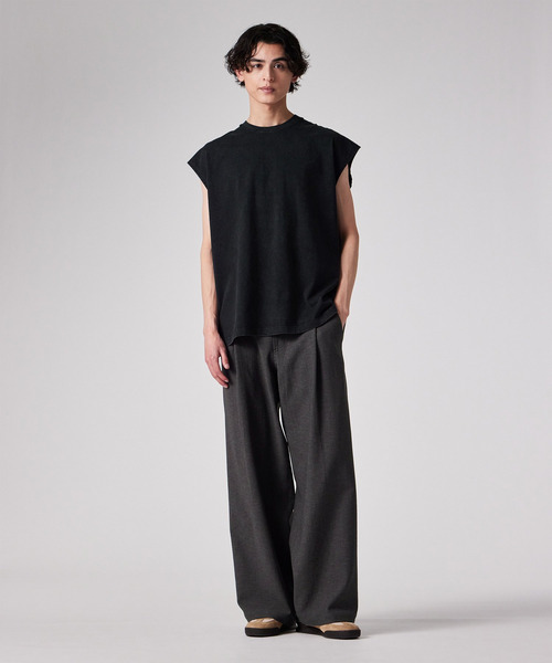 PS Paul Smith(ピーエスポールスミス)の「ヴィンテージライク ノースリーブTシャツ / 162762 EXNS01(Tシャツ/カットソー・メンズ・ブラック/ホワイト・LARGE/MEDIUM/SMALL)」の18枚目の写真