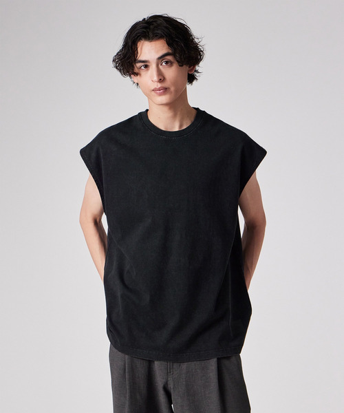 PS Paul Smith(ピーエスポールスミス)の「ヴィンテージライク ノースリーブTシャツ / 162762 EXNS01(Tシャツ/カットソー・メンズ・ブラック/ホワイト・LARGE/MEDIUM/SMALL)」の3枚目の写真