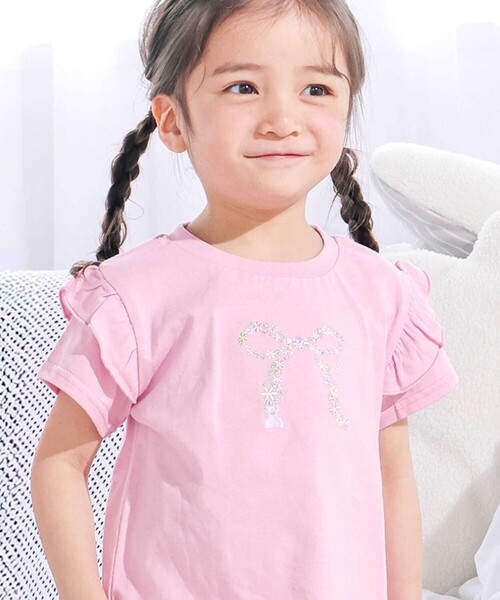 SLAP SLIP（スラップスリップ）の「【スララク/防汚加工/オーガニックコットン】ときめき女の子半袖Tシャツ(80~130cm)（Tシャツ/カットソー・キッズ・ホワイト/ピンク/グリーン/ホワイト系その他/イエロー/オフホワイト/ブルー/ピンク系その他・80ｃｍ/90cm/110cm/100cm/120cm/130cm）」の8枚目の写真