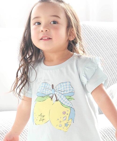 SLAP SLIP（スラップスリップ）の「【スララク/防汚加工/オーガニックコットン】ときめき女の子半袖Tシャツ(80~130cm)（Tシャツ/カットソー・キッズ・ホワイト/ピンク/グリーン/ホワイト系その他/イエロー/オフホワイト/ブルー/ピンク系その他・80ｃｍ/90cm/110cm/100cm/120cm/130cm）」の5枚目の写真