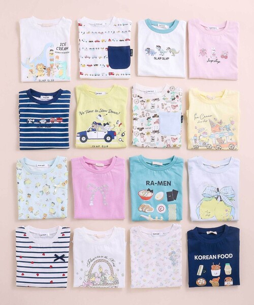 SLAP SLIP（スラップスリップ）の「【スララク/防汚加工/オーガニックコットン】ときめき女の子半袖Tシャツ(80~130cm)（Tシャツ/カットソー・キッズ・ホワイト/ピンク/グリーン/ホワイト系その他/イエロー/オフホワイト/ブルー/ピンク系その他・80ｃｍ/90cm/110cm/100cm/120cm/130cm）」の13枚目の写真