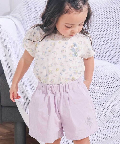 SLAP SLIP（スラップスリップ）の「【スララク/防汚加工/オーガニックコットン】ときめき女の子半袖Tシャツ(80~130cm)（Tシャツ/カットソー・キッズ・ホワイト/ピンク/グリーン/ホワイト系その他/イエロー/オフホワイト/ブルー/ピンク系その他・80ｃｍ/90cm/110cm/100cm/120cm/130cm）」の11枚目の写真