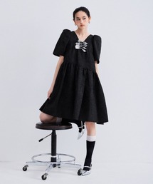 エッジリボンミニドレス / edge ribbon mini dress