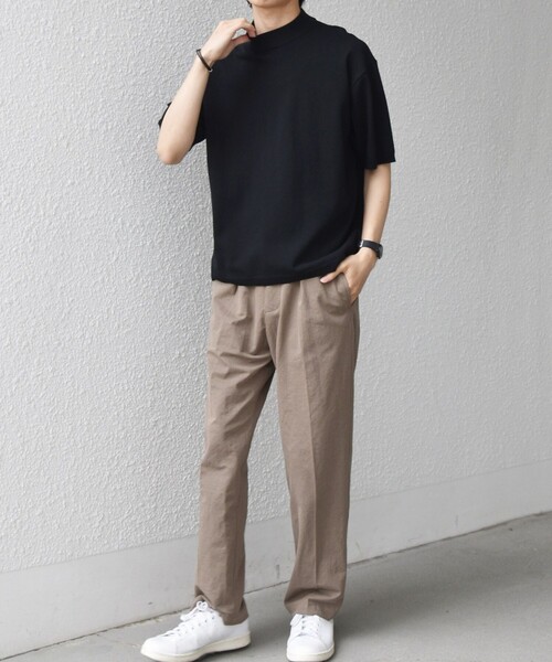 SHIPS any(シップス エニィ)の「SHIPS any:〈手洗い可能〉ハイゲージ ニット リネン ミックス モックネック 半袖 Tシャツ 26SS◇(Tシャツ/カットソー・メンズ・チャコールグレー/ブラック/ライトグレー/ネイビー・X-LARGE/LARGE/MEDIUM/SMALL)」の17枚目の写真