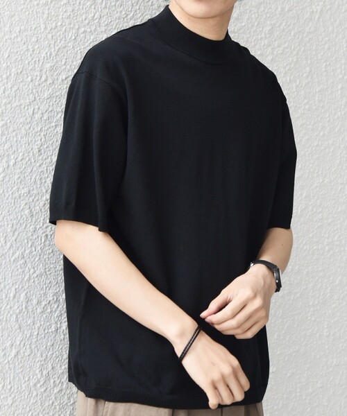 SHIPS any(シップス エニィ)の「SHIPS any:〈手洗い可能〉ハイゲージ ニット リネン ミックス モックネック 半袖 Tシャツ 26SS◇(Tシャツ/カットソー・メンズ・チャコールグレー/ブラック/ライトグレー/ネイビー・X-LARGE/LARGE/MEDIUM/SMALL)」の21枚目の写真