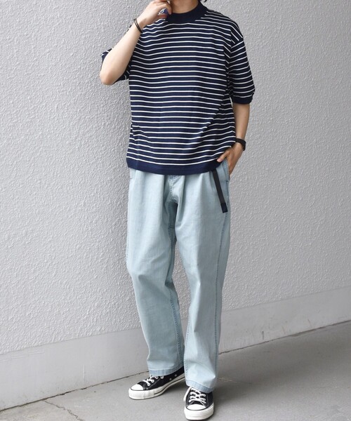 SHIPS any(シップス エニィ)の「SHIPS any:〈手洗い可能〉ハイゲージ ニット リネン ミックス モックネック 半袖 Tシャツ 26SS◇(Tシャツ/カットソー・メンズ・チャコールグレー/ブラック/ライトグレー/ネイビー・X-LARGE/LARGE/MEDIUM/SMALL)」の22枚目の写真