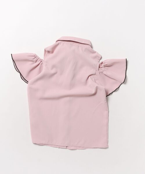PINKHUNT(ピンクハント)の「PINKHUNT ビッグリボン付き肩あきシャツ 1507K(シャツ/ブラウス・キッズ・ベビーピンク/スカイブルー系1/ホワイト・120cm/130cm/140cm/150cm/160cm)」の4枚目の写真