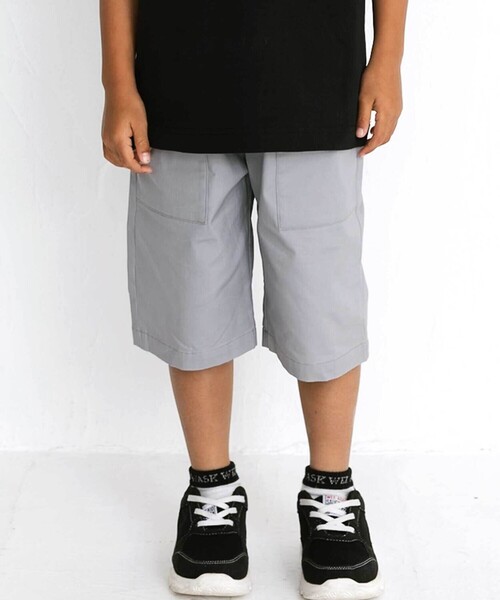 WASK（ワスク）の「【日本製】6分丈 アウトポケット ストレッチコードレーンパンツ(90~160cm)（その他パンツ・キッズ・グリーン/グレー・150cm/140cm/130cm/160cm）」の2枚目の写真