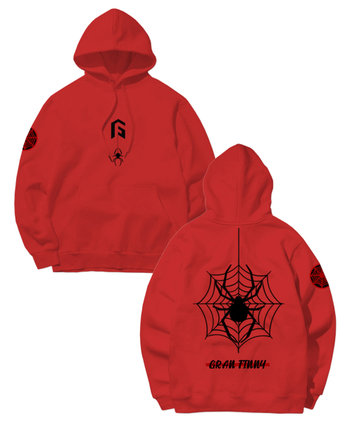 GRANFINNY(グランフィニ)の「スパイダー フード GFHT202(パーカー・レディース・ブラック/レッド/ホワイト・MEDIUM/LARGE/X-LARGE/XX-LARGE)」の5枚目の写真