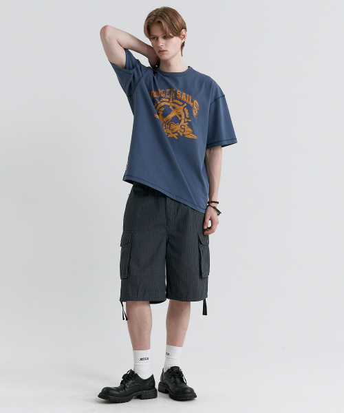 MAGOODGAN(メックウッドガン)の「スウェッカー 3592 アンカー オーバーサイズ ダークブルー 半袖Tシャツ(Tシャツ/カットソー・レディース・その他・SMALL/MEDIUM/LARGE/X-LARGE)」の3枚目の写真