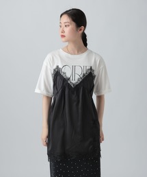 LEPSIM | キャミドッキングプリントプルオーバー 668383(Tシャツ/カットソー)