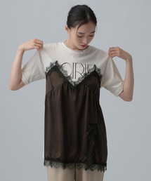 LEPSIM | キャミドッキングプリントプルオーバー 668383(Tシャツ/カットソー)
