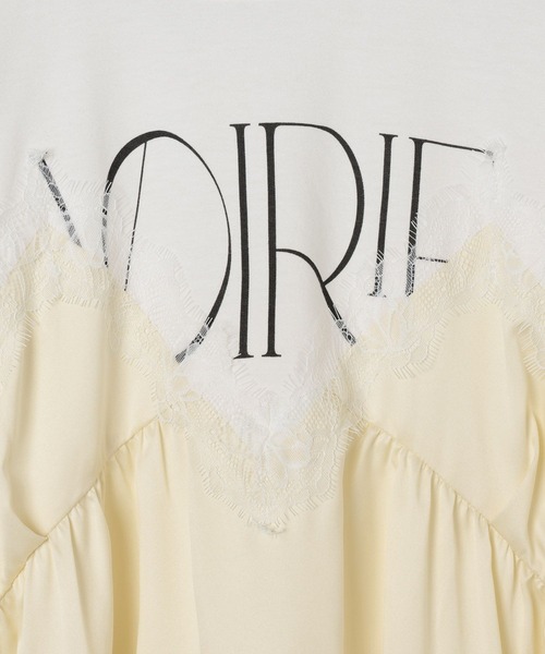 LEPSIM（レプシィム）の「キャミドッキングプリントプルオーバー　668383（Tシャツ/カットソー・レディース・チャコールグレー/ホワイト×ブラック/アイボリー・FREE）」の10枚目の写真