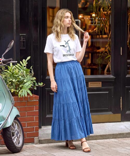 DRESSTERIOR(ドレステリア)の「【接触冷感/抗菌防臭/消臭】アイスクリアコットン ピストルラビットT(Tシャツ/カットソー・レディース・ホワイト/グリーン/ブラック・34/36/38)」の8枚目の写真