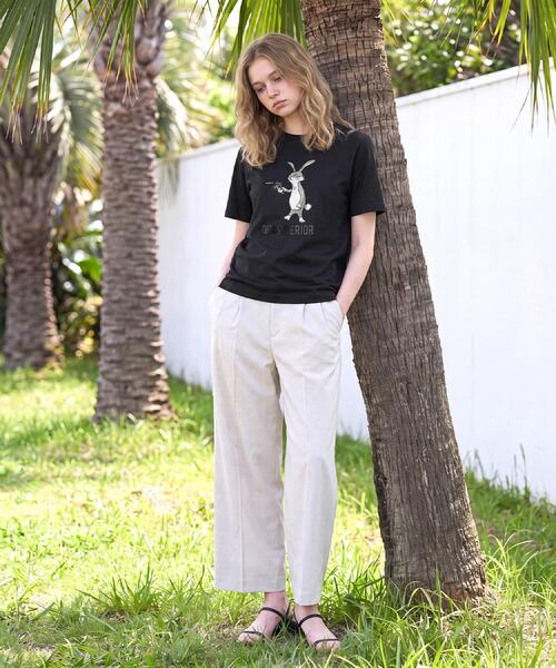DRESSTERIOR(ドレステリア)の「【接触冷感/抗菌防臭/消臭】アイスクリアコットン ピストルラビットT(Tシャツ/カットソー・レディース・ホワイト/グリーン/ブラック・34/36/38)」の10枚目の写真