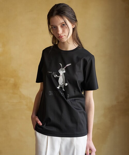 DRESSTERIOR(ドレステリア)の「【接触冷感/抗菌防臭/消臭】アイスクリアコットン ピストルラビットT(Tシャツ/カットソー・レディース・ホワイト/グリーン/ブラック・34/36/38)」の14枚目の写真