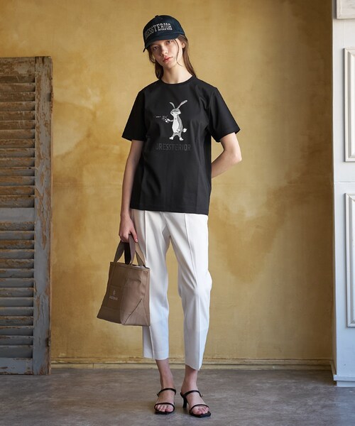 DRESSTERIOR(ドレステリア)の「【接触冷感/抗菌防臭/消臭】アイスクリアコットン ピストルラビットT(Tシャツ/カットソー・レディース・ホワイト/グリーン/ブラック・34/36/38)」の15枚目の写真