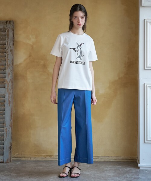 DRESSTERIOR(ドレステリア)の「【接触冷感/抗菌防臭/消臭】アイスクリアコットン ピストルラビットT(Tシャツ/カットソー・レディース・ホワイト/グリーン/ブラック・34/36/38)」の20枚目の写真