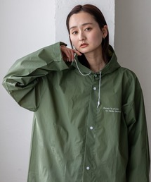 VitaFelice | 撥水ロングレインコート フード付き 収納袋付き スナップボタン ユニセックス カッパ(レインコート/ポンチョ)