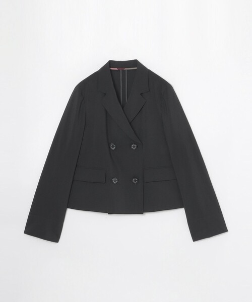 BLUE LABEL CRESTBRIDGE(ブルーレーベルクレストブリッジ)の「【接触冷感】【吸水速乾】【防シワ】ショートジャケット(テーラードジャケット・レディース・ブラック/オフホワイト・36/38)」の17枚目の写真