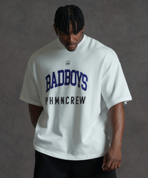 オーバーサイズバッドボーイ半袖Tシャツ - アイボリー