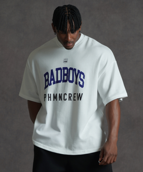 PHERMENON(フェルメノン)の「オーバーサイズバッドボーイ半袖Tシャツ - アイボリー(Tシャツ/カットソー・メンズ・アイボリー・1/2)」の1枚目の写真