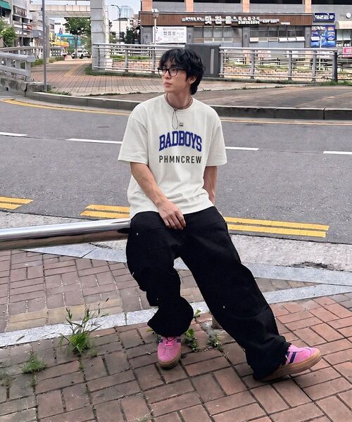 PHERMENON(フェルメノン)の「オーバーサイズバッドボーイ半袖Tシャツ - アイボリー(Tシャツ/カットソー・メンズ・アイボリー・1/2)」の15枚目の写真