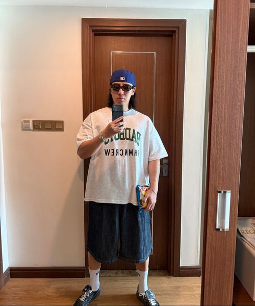 PHERMENON(フェルメノン)の「オーバーサイズバッドボーイ半袖Tシャツ - アイボリー(Tシャツ/カットソー・メンズ・アイボリー・1/2)」の8枚目の写真